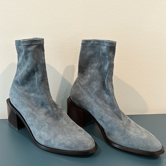 Robert Clergerie Velour Suede Stretch Boots - Picture 7 of 10